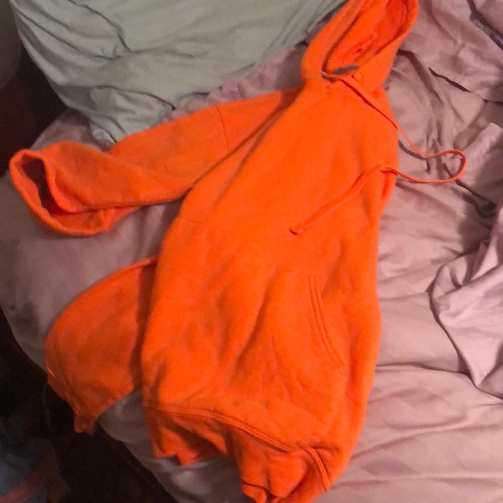 Plain orange hoodie